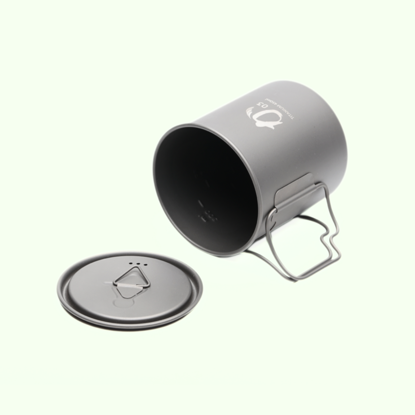 KA03 アウトドア 超軽量化 チタンカップ 450ml(蓋付き)KCUP-450-C