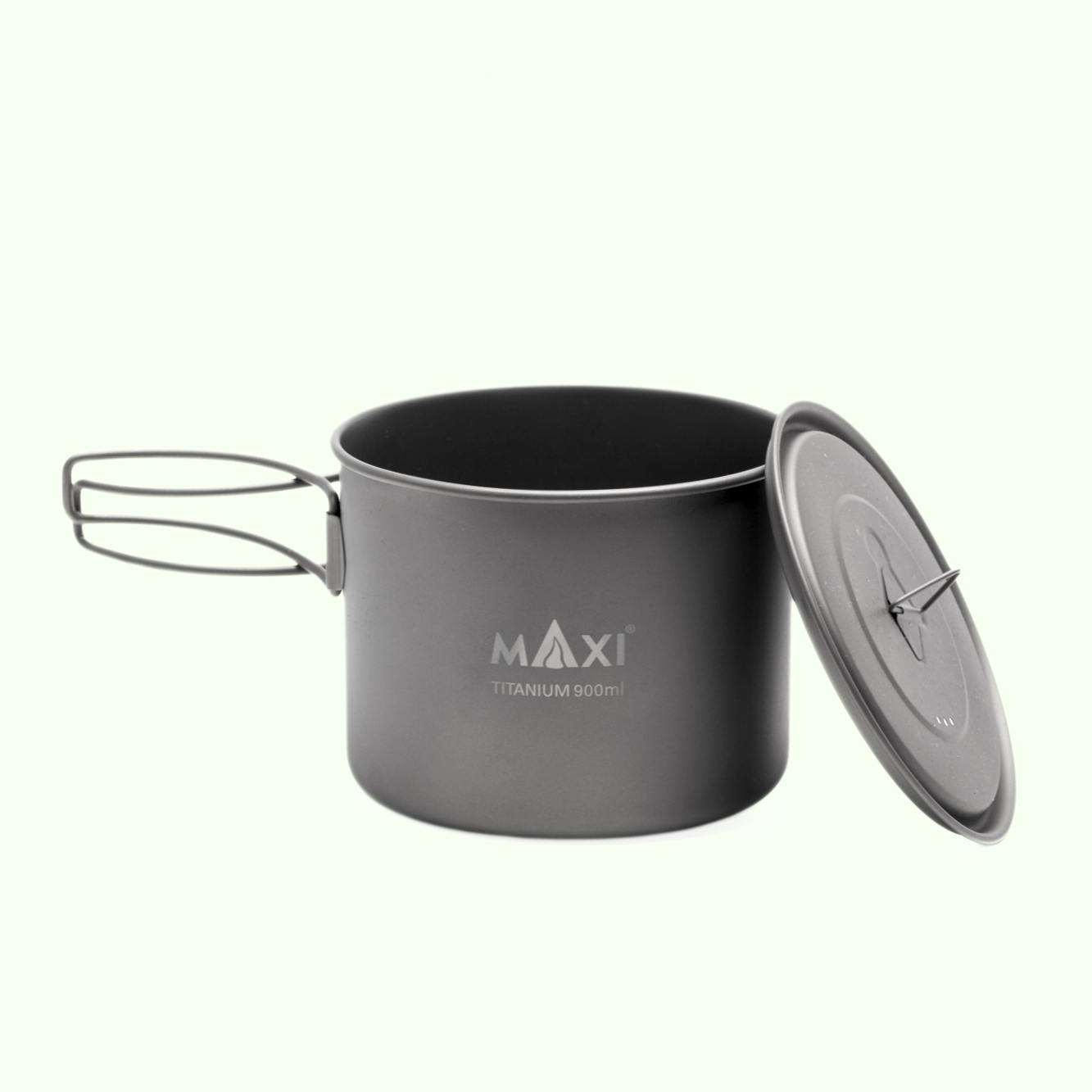 MAXI アウトドア 軽量化 チタンポット 900ml(蓋付き)P-900