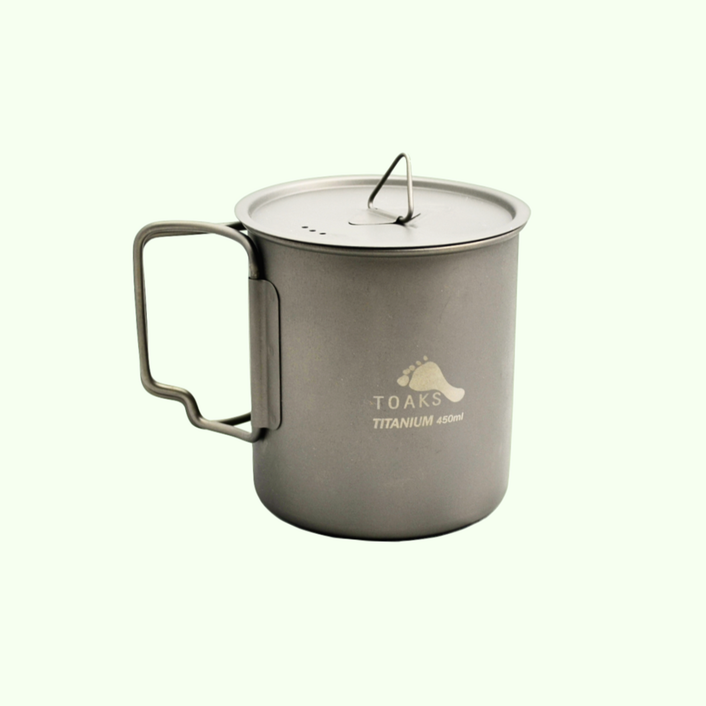 TOAKS アウトドア 軽量化 チタンカップ 450ml(蓋付き) CUP-450-C