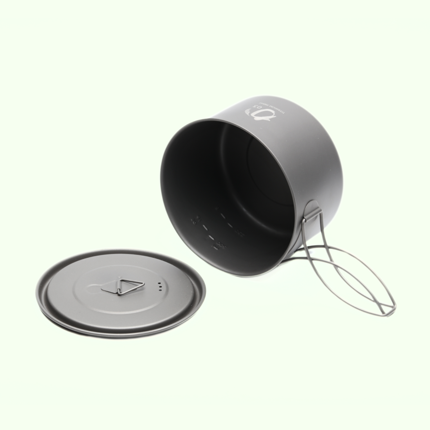 KA03 アウトドア 超軽量化 チタンポット 700ml(蓋付き)KPOT-700-C