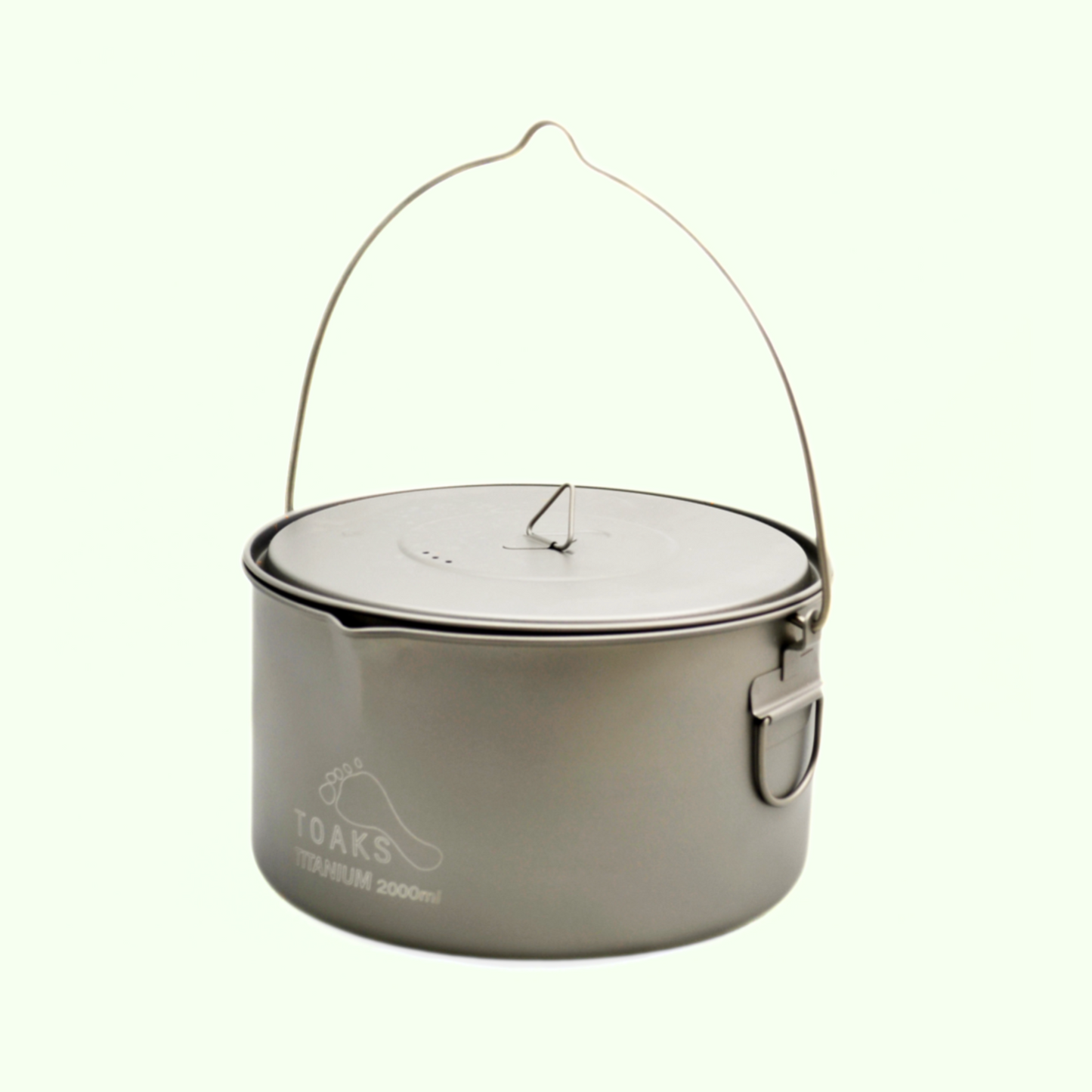 TOAKS アウトドア 軽量化 チタンポット(ポットにハンドル付き)2000ml POT-2000-BH