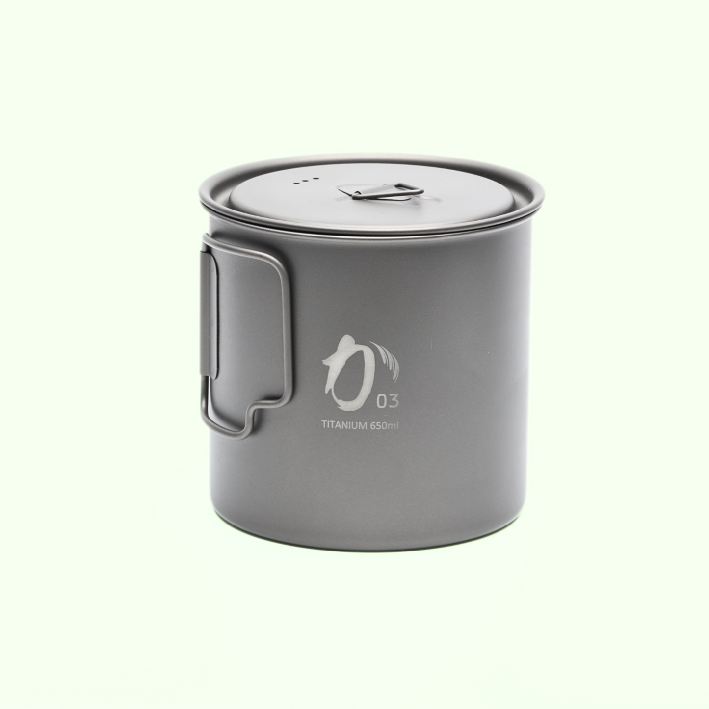 KA03 アウトドア 超軽量化 チタンポット 650ml(蓋付き)KPOT-650-C