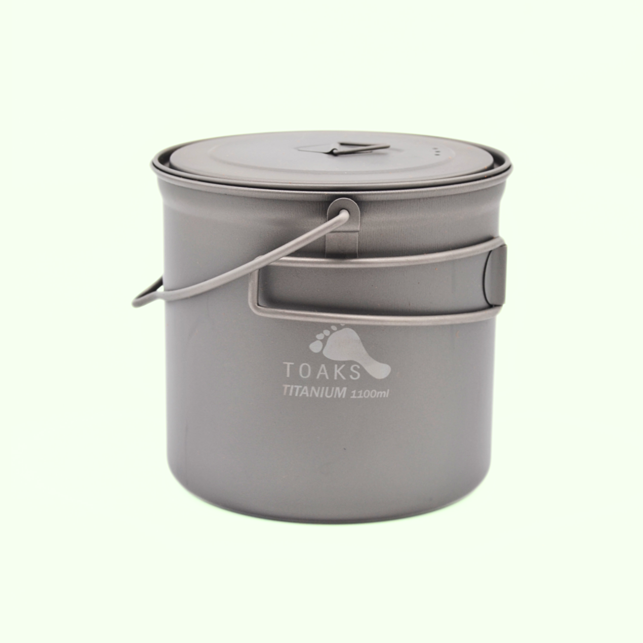 TOAKS アウトドア 軽量化 チタンポット(ポットにハンドル付き)1100ml POT-1100-BH