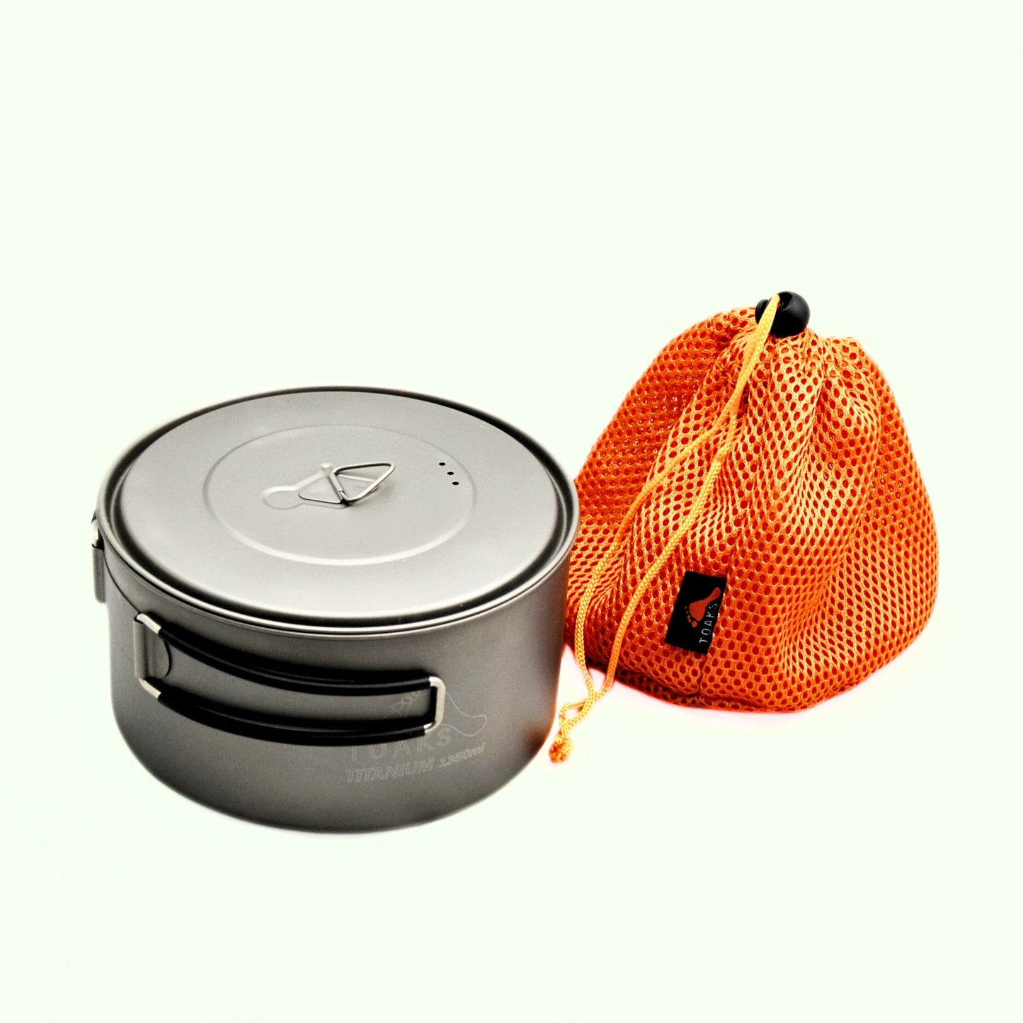 TOAKS アウトドア 軽量化 チタンポット 1350ml(蓋付き)POT-1350