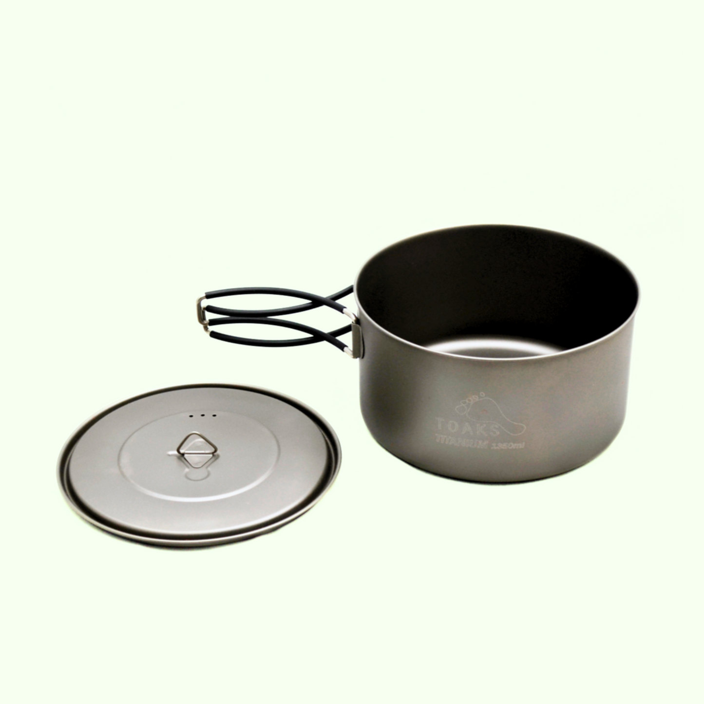 TOAKS アウトドア 軽量化 チタンポット 1350ml(蓋付き)POT-1350