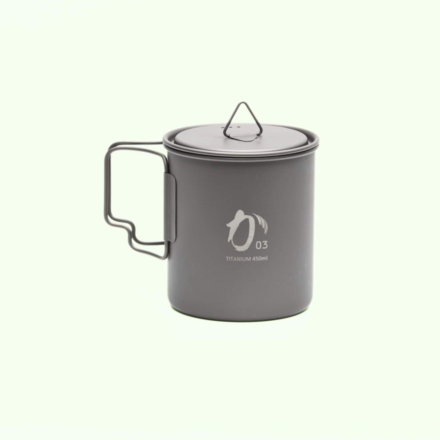 KA03 アウトドア 超軽量化 チタンカップ 450ml(蓋付き)KCUP-450-C