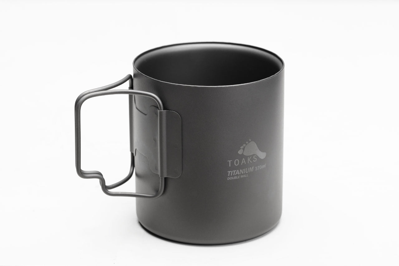 TOAKS アウトドア 軽量化 チタンダブルマグカップ 370ml CUP-370-DW