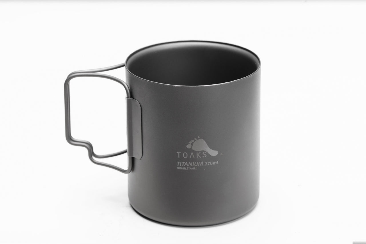 TOAKS アウトドア 軽量化 チタンダブルマグカップ 370ml CUP-370-DW
