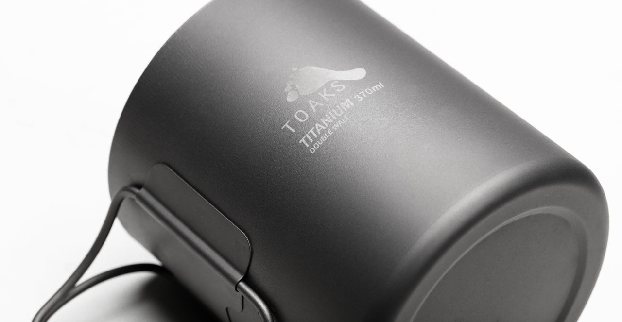 TOAKS アウトドア 軽量化 チタンダブルマグカップ 370ml CUP-370-DW