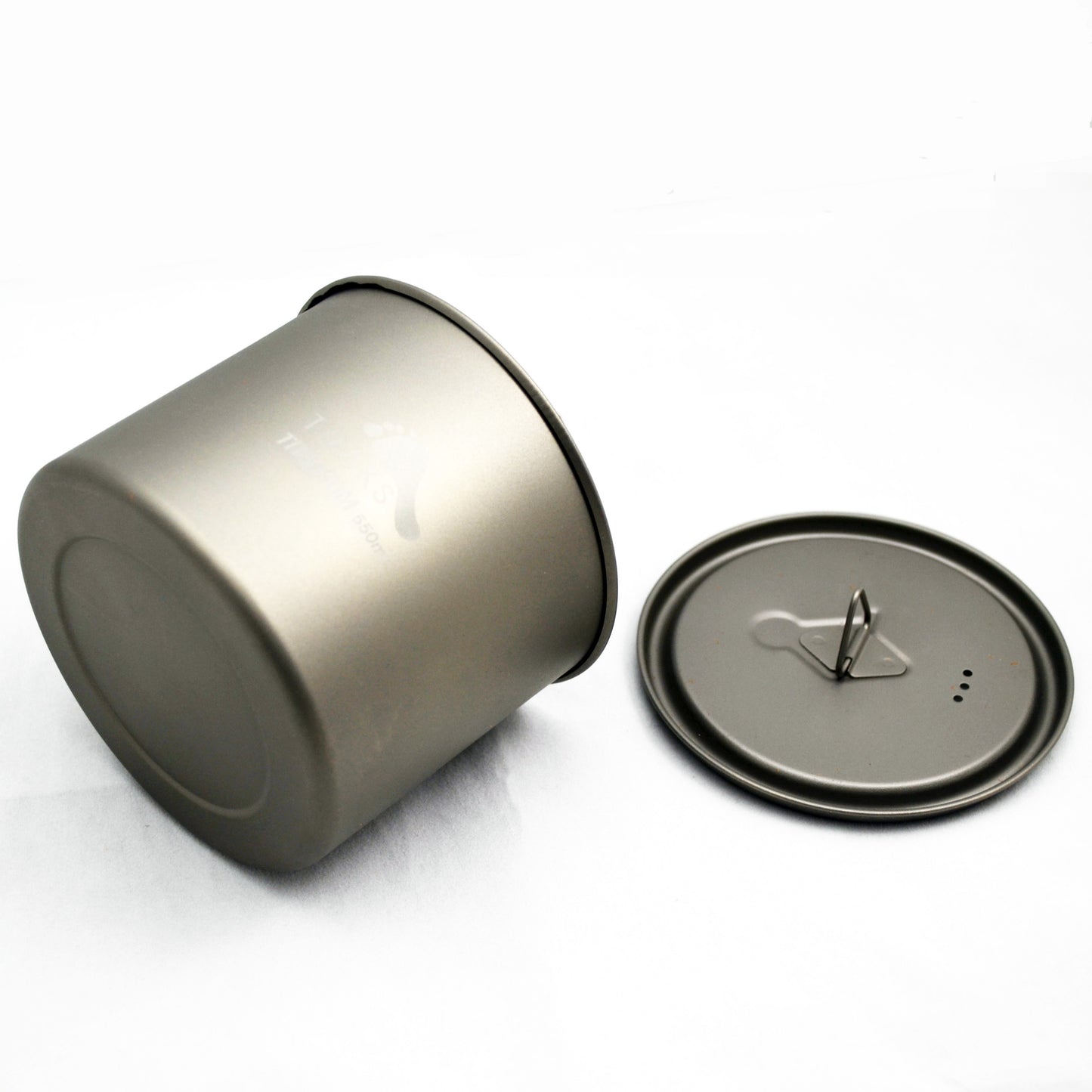 アウトドア 軽量化 TOAKS ウルトラライトチタンポット 550ml(蓋付き、ハンドルなし) POT-550-NH