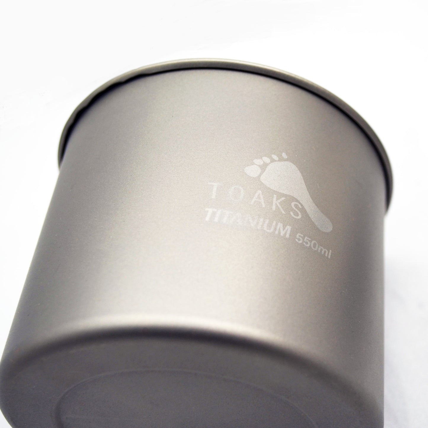 アウトドア 軽量化 TOAKS ウルトラライトチタンポット 550ml(蓋付き、ハンドルなし) POT-550-NH