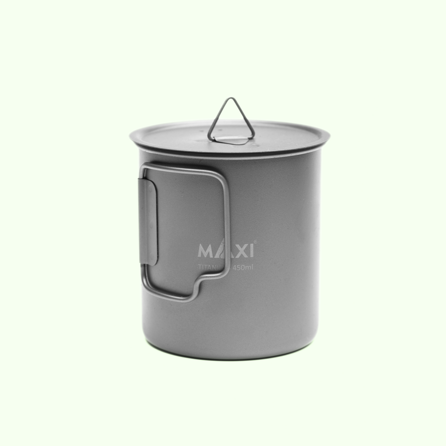 MAXI アウトドア 軽量化 チタンカップ 450ml(蓋付き)C-450-C