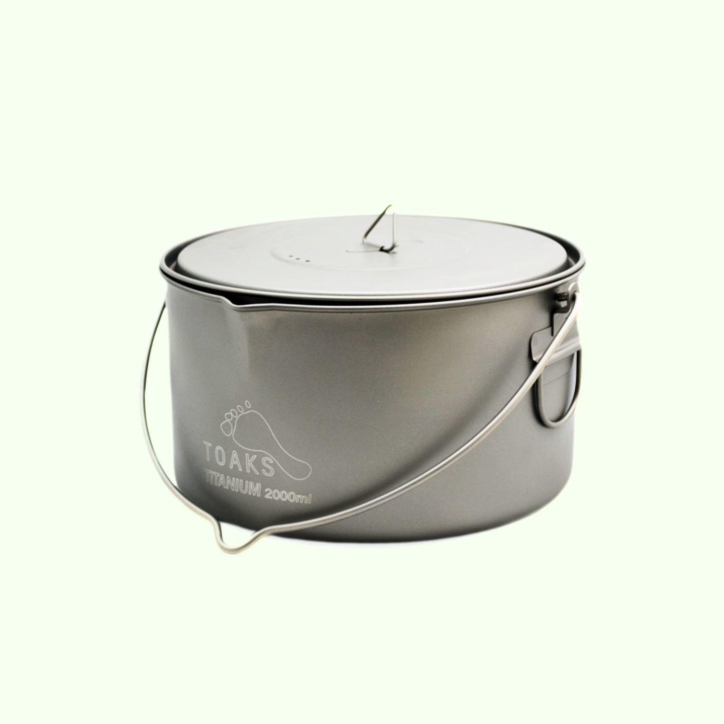 TOAKS アウトドア 軽量化 チタンポット(ポットにハンドル付き)2000ml POT-2000-BH