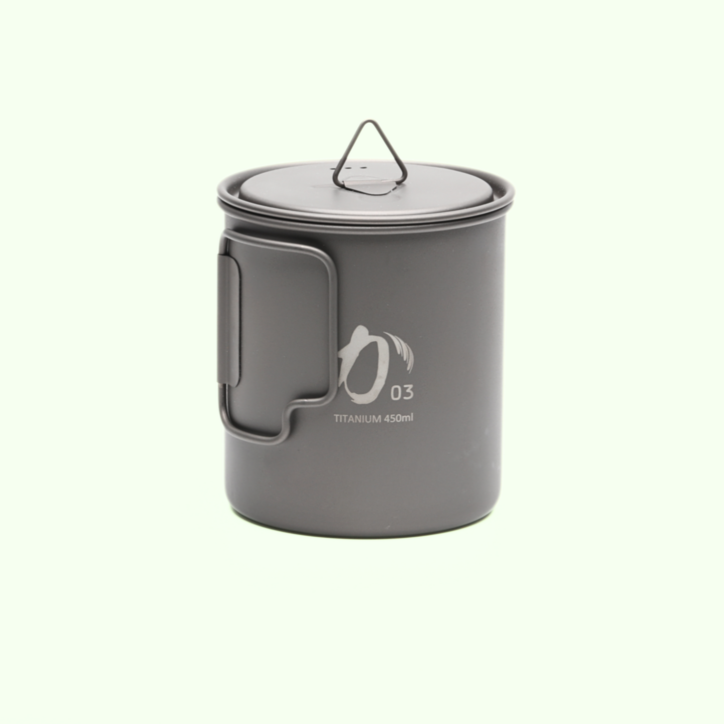 KA03 アウトドア 超軽量化 チタンカップ 450ml(蓋付き)KCUP-450-C