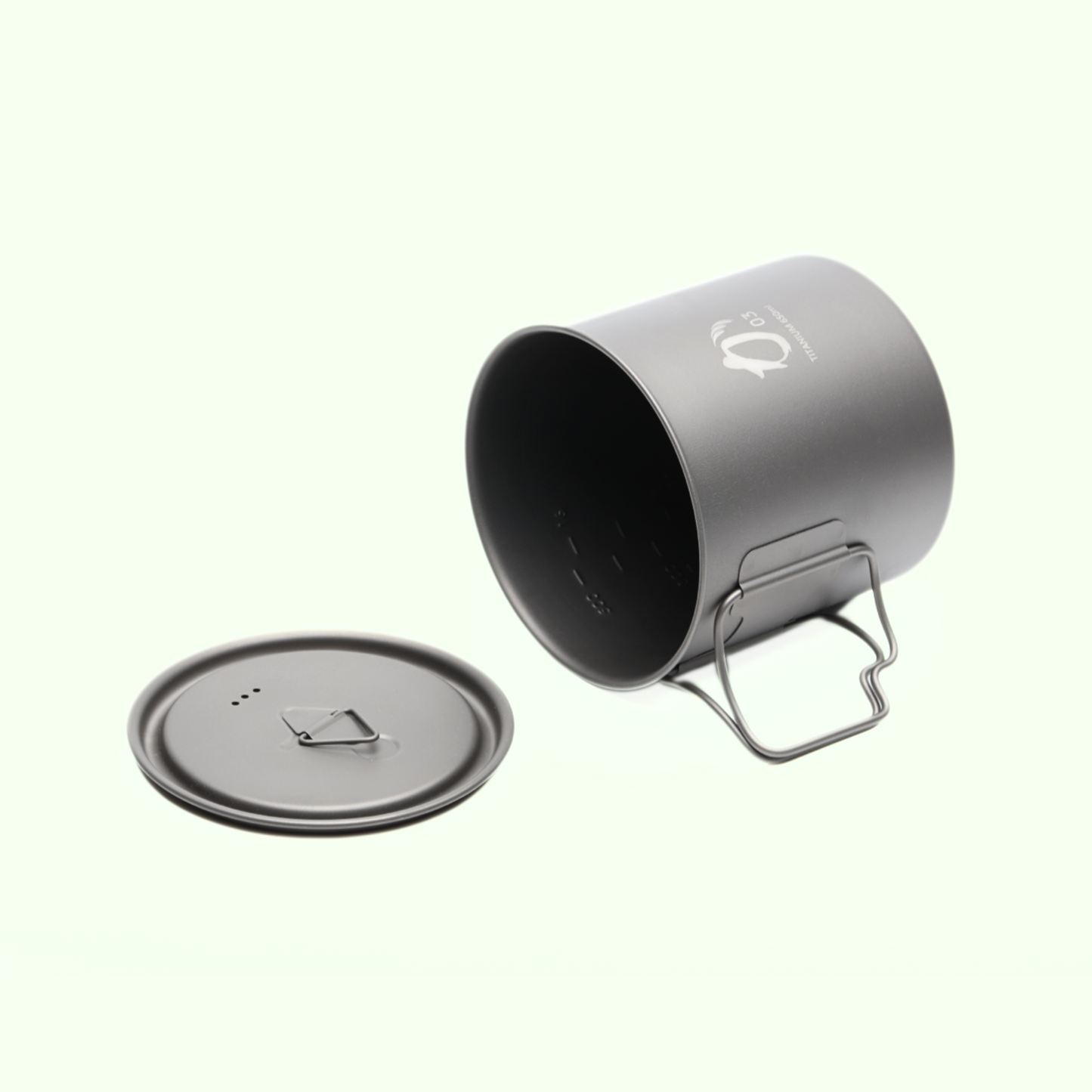 KA03 アウトドア 超軽量化 チタンポット 650ml(蓋付き)KPOT-650-C