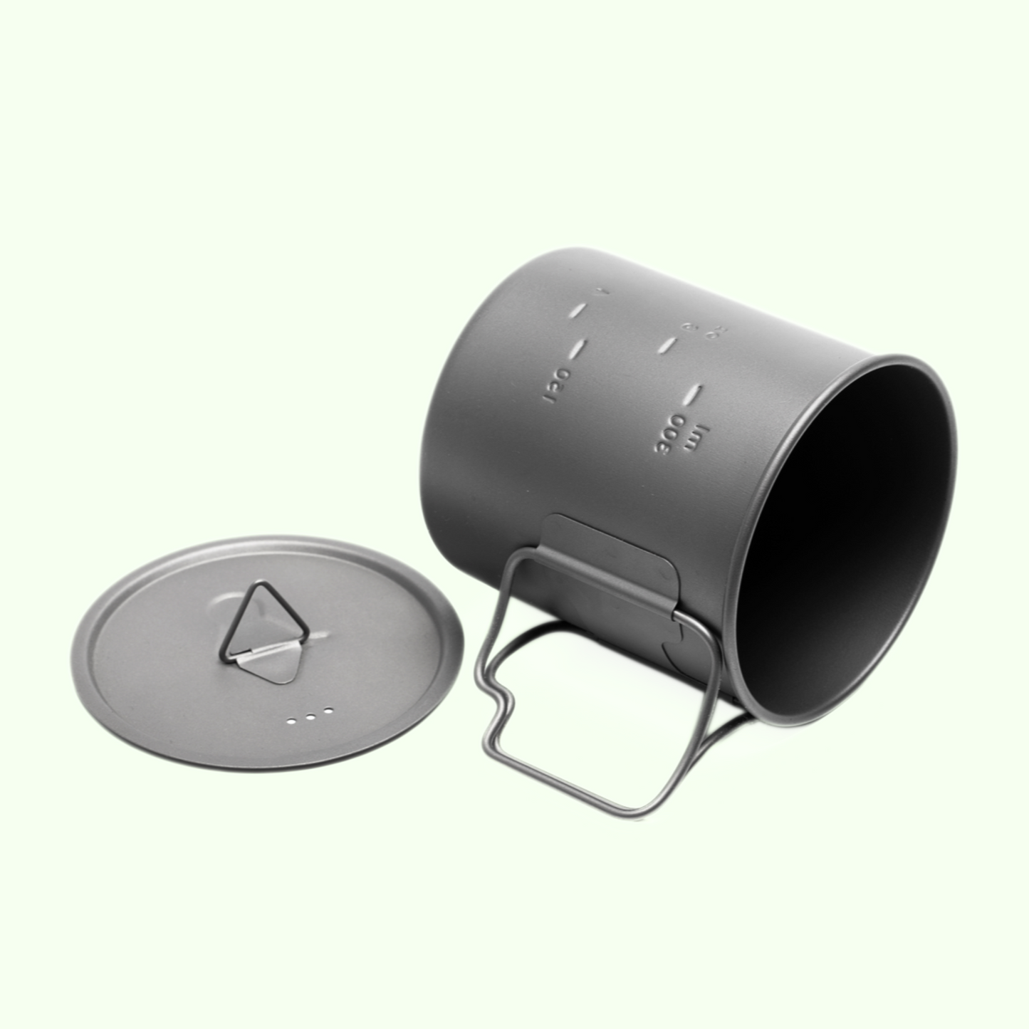 MAXI アウトドア 軽量化 チタンカップ 450ml(蓋付き)C-450-C