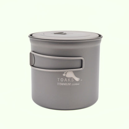 TOAKS　アウトドア　軽量化　チタンポット　1100ml（蓋付き）POT-1100