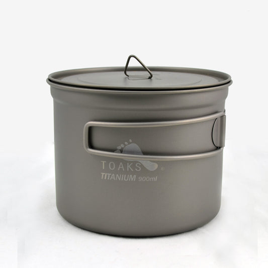 TOAKS　アウトドア　軽量化　チタンポット　900ml（蓋付き）POT-900-D115