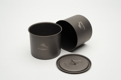 TOAKS　ウルトラライトチタンポットセット　550ml（蓋付き、ハンドルなし）  CB-550-L-NH