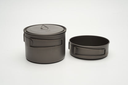 TOAKS チタン製クッカーセット（フライパン400ml・ポット800ml・蓋）　CS-12