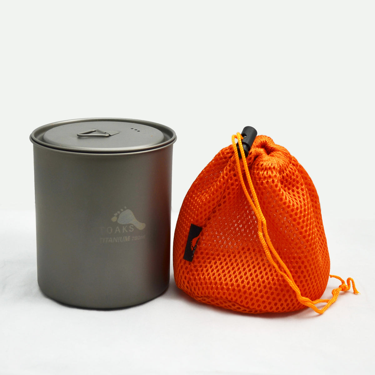アウトドア 軽量化 TOAKS チタンポット 750ml（蓋付き、ハンドルなし 