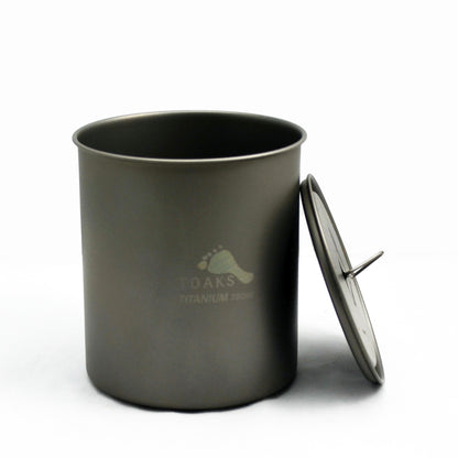 アウトドア　軽量化　TOAKS　チタンポット　750ml（蓋付き、ハンドルなし）POT-750-NH
